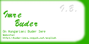 imre buder business card